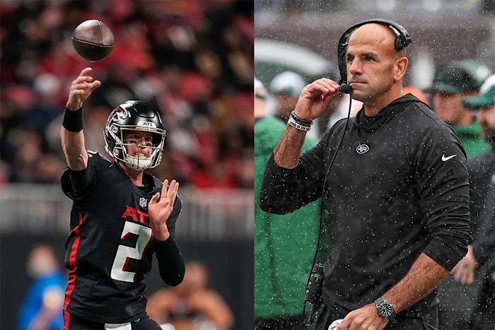 Atlanta Falcons quarterback Matt Ryan and New York Jets coach Robert Saleh